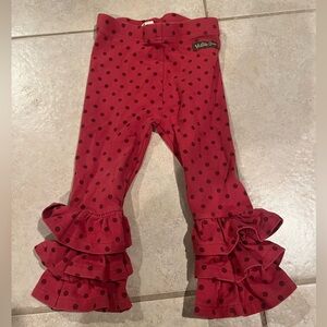 Matilda Jane Red Polka Dot bell bottom pants